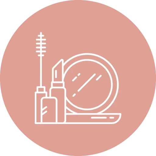 Icon mit Make-up Utensilien